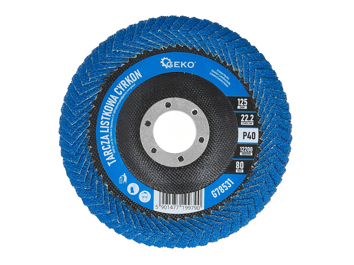 Cirkónium lamellás csiszolókorong mély hegesztési varratokhoz 125 mm P40