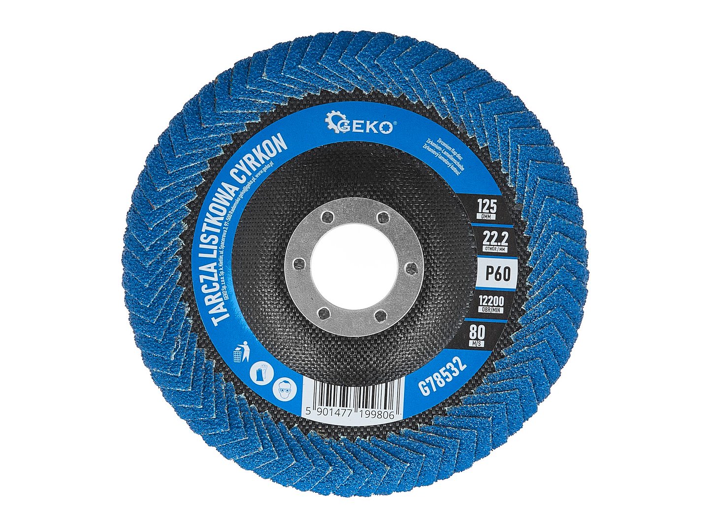 Cirkónium lamellás csiszolókorong mély hegesztési varratokhoz 125 mm p60