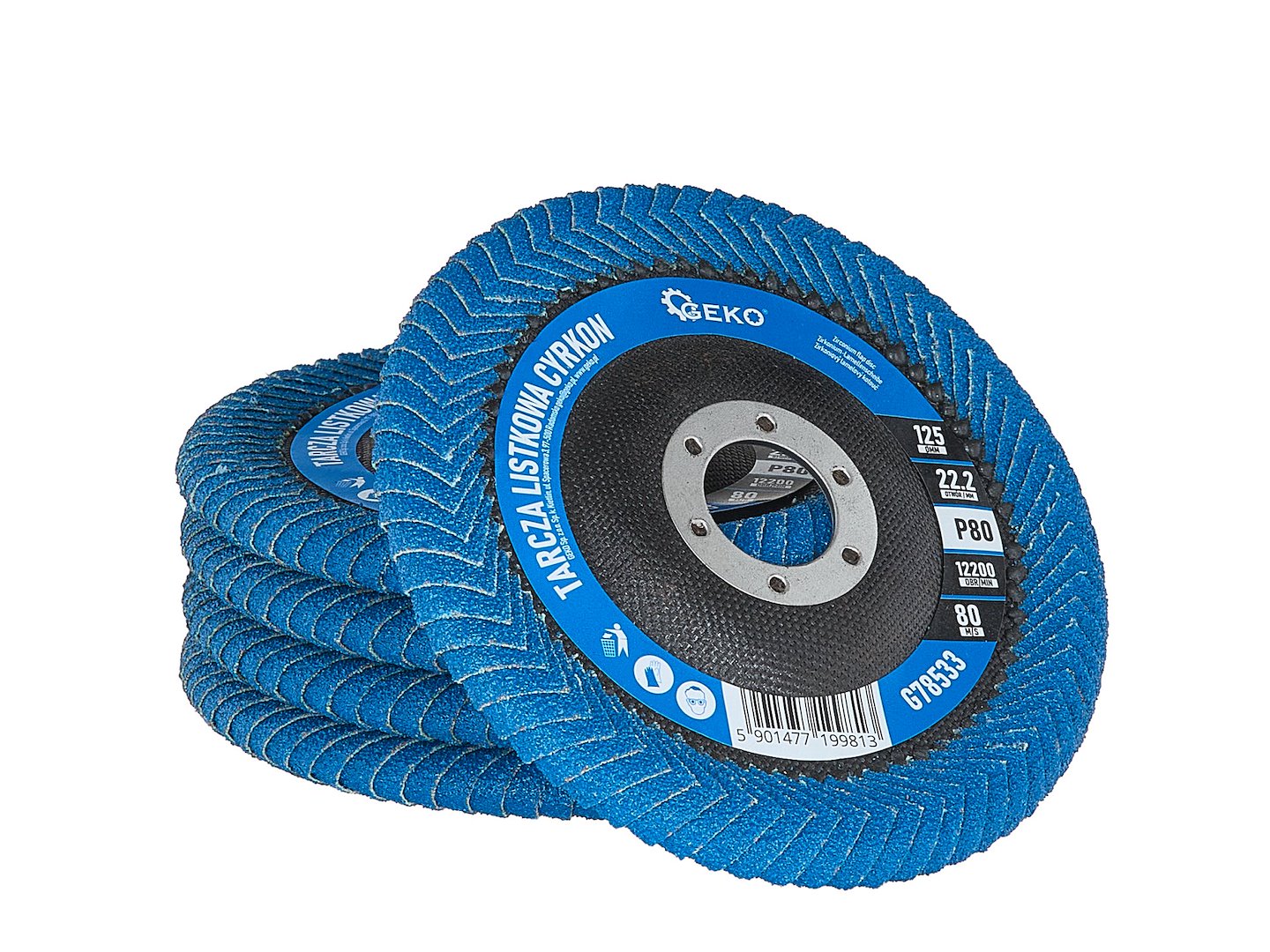 Cirkónium lamellás csiszolókorong mély hegesztési varratokhoz 125 mm p80