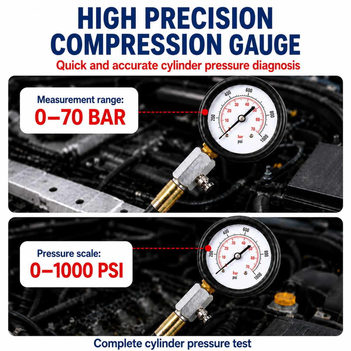Kompresszió mérő készlet - diesel GEBO TOOLS