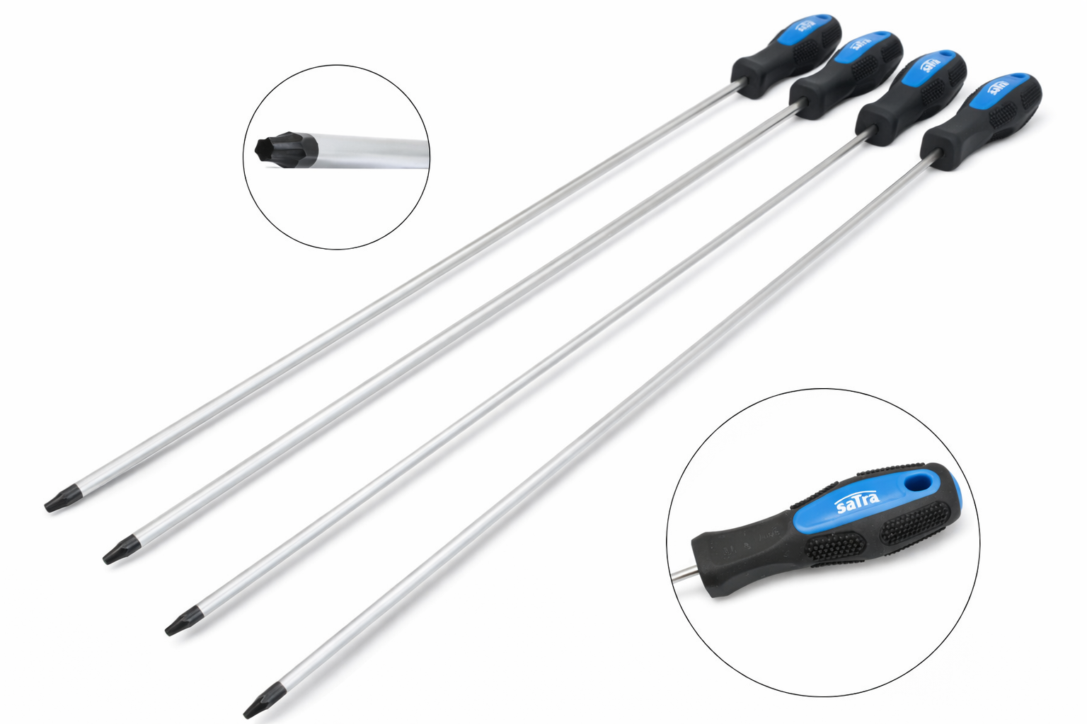 Csavarhúzó készlet extra hosszú 450 mm 4 db
