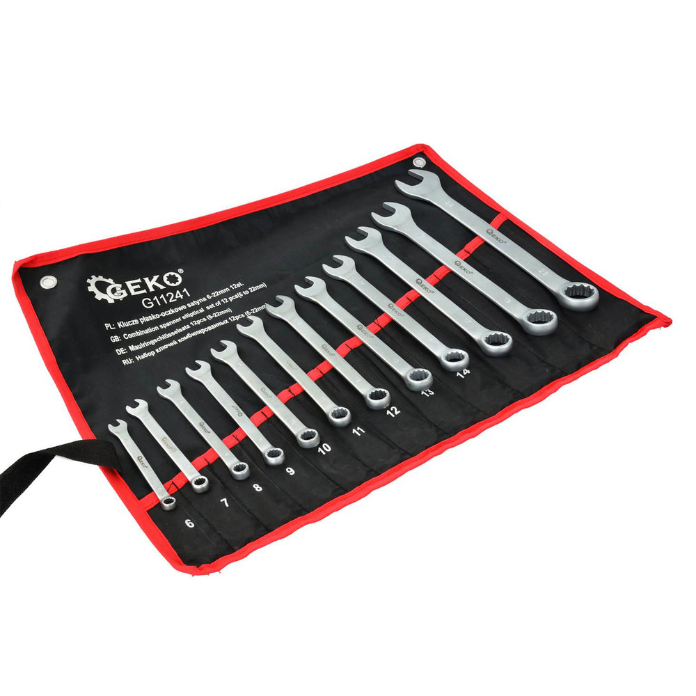 Csillag-villáskulcs készlet CRV 6–22 mm 12 db GEKO