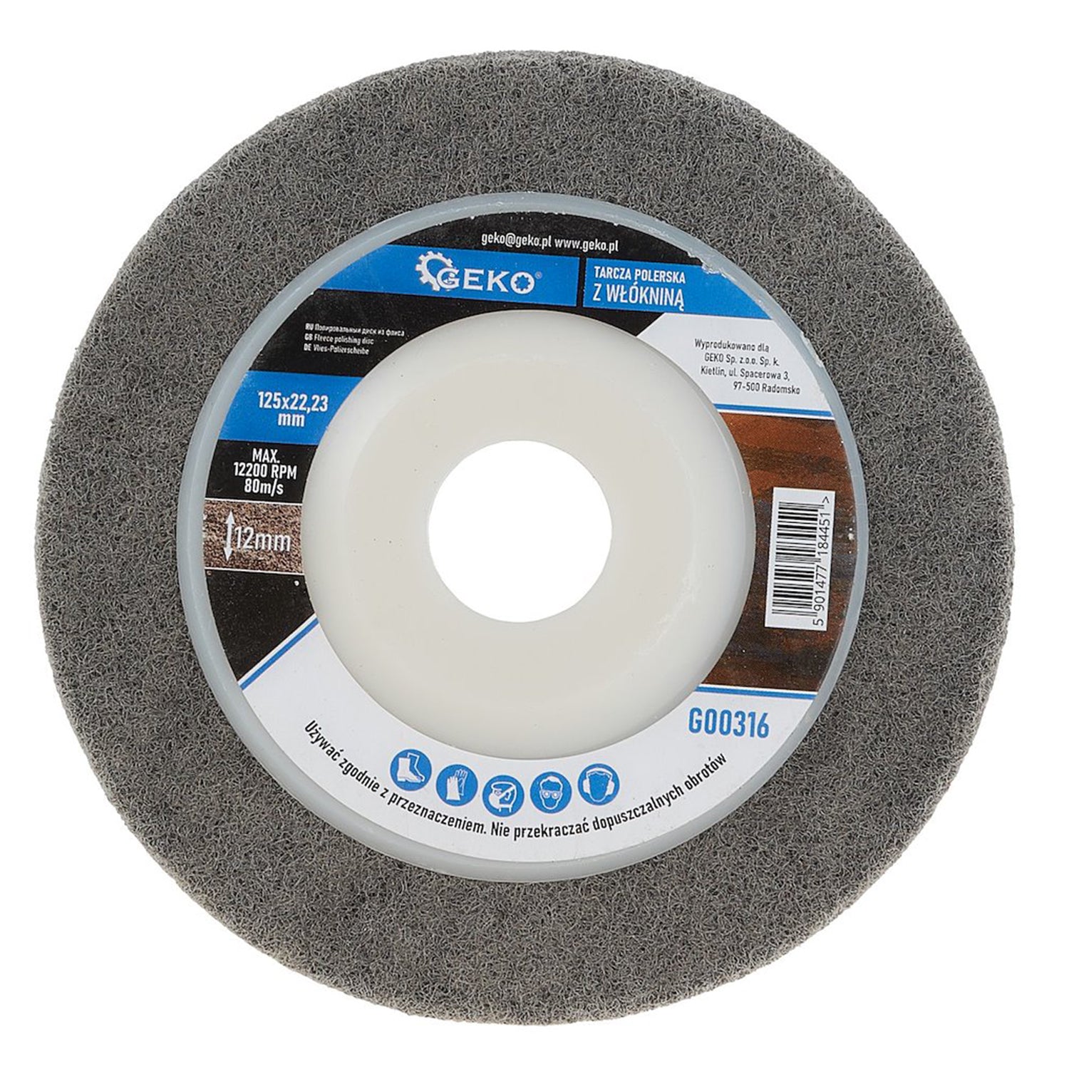 Csiszolótárcsa 125 mm GEKO