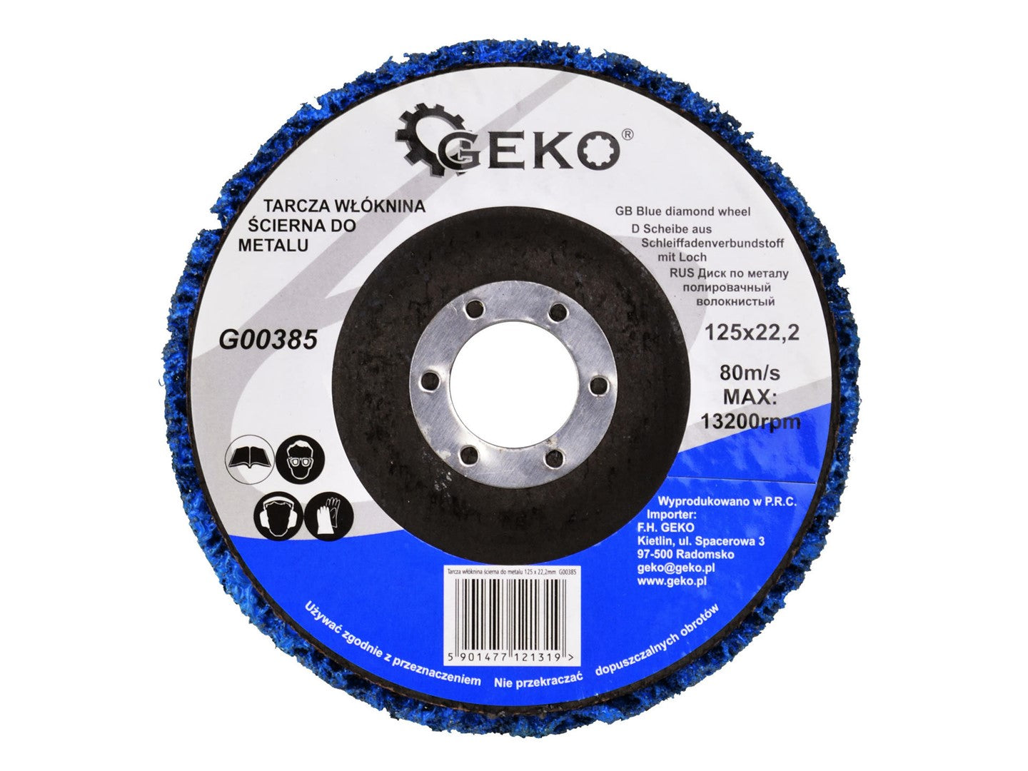 Csiszolótárcsa rozsda és festék tisztítására 125 mm x 22,2 mm