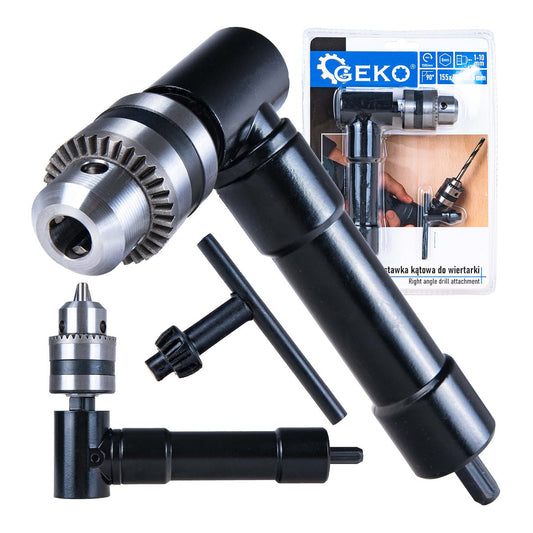 Derékszögű adapter fúró- és csavarbehajtó gépekhez 1-10 mm GEKO