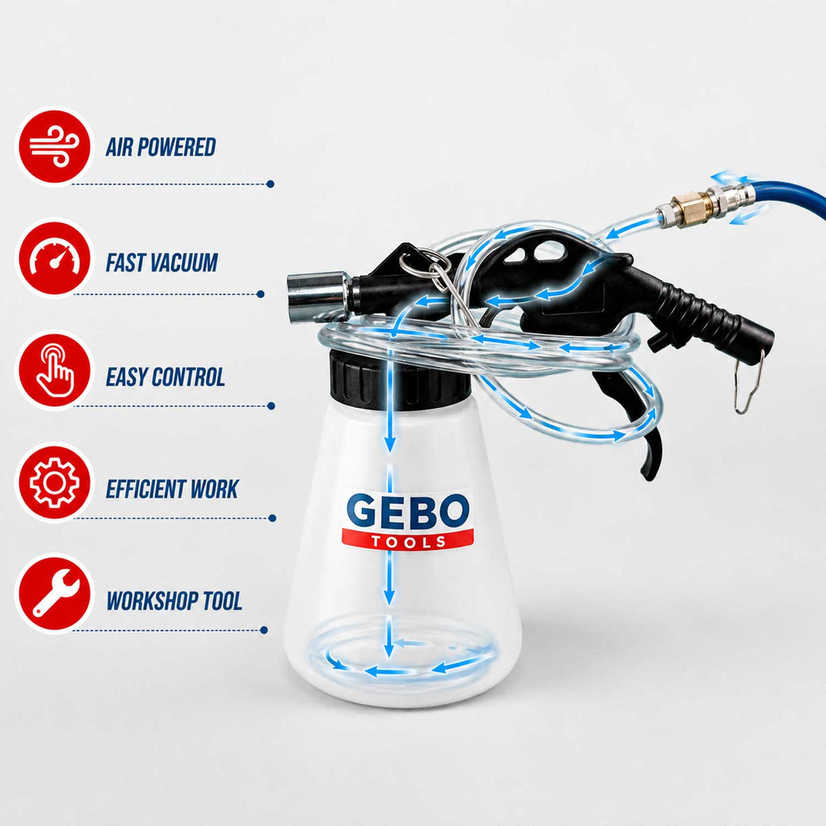 Fékfolyadék légtelenítő és cserélő készülék GEBO TOOLS