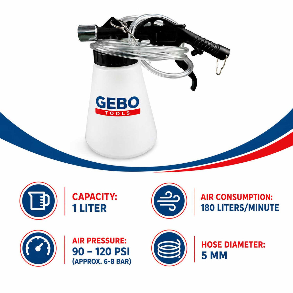 Fékfolyadék légtelenítő és cserélő készülék GEBO TOOLS