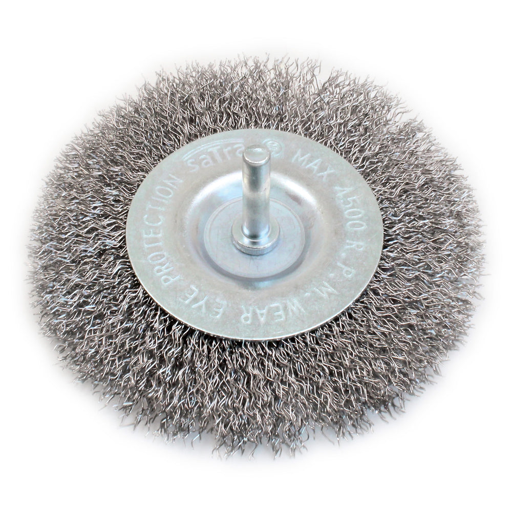 Drótkefe korong fúróhoz 100 x 6 mm