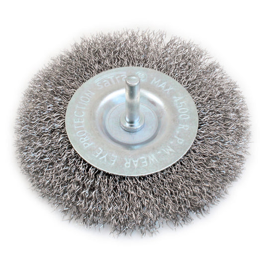 Drótkefe korong fúróhoz 100 x 6 mm