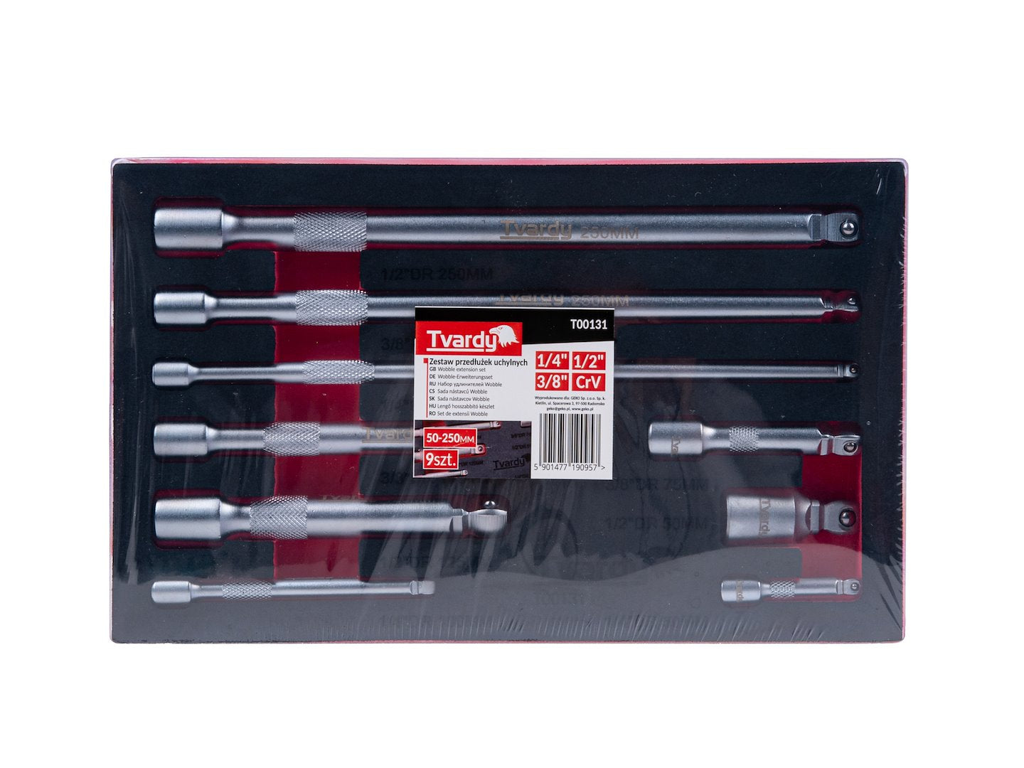 Dugókulcs hosszabbító készlet 9 db 1/4" 3/8" 1/2" CRV
