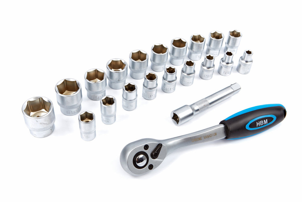 Dugókulcs készlet 1/2" 20 db