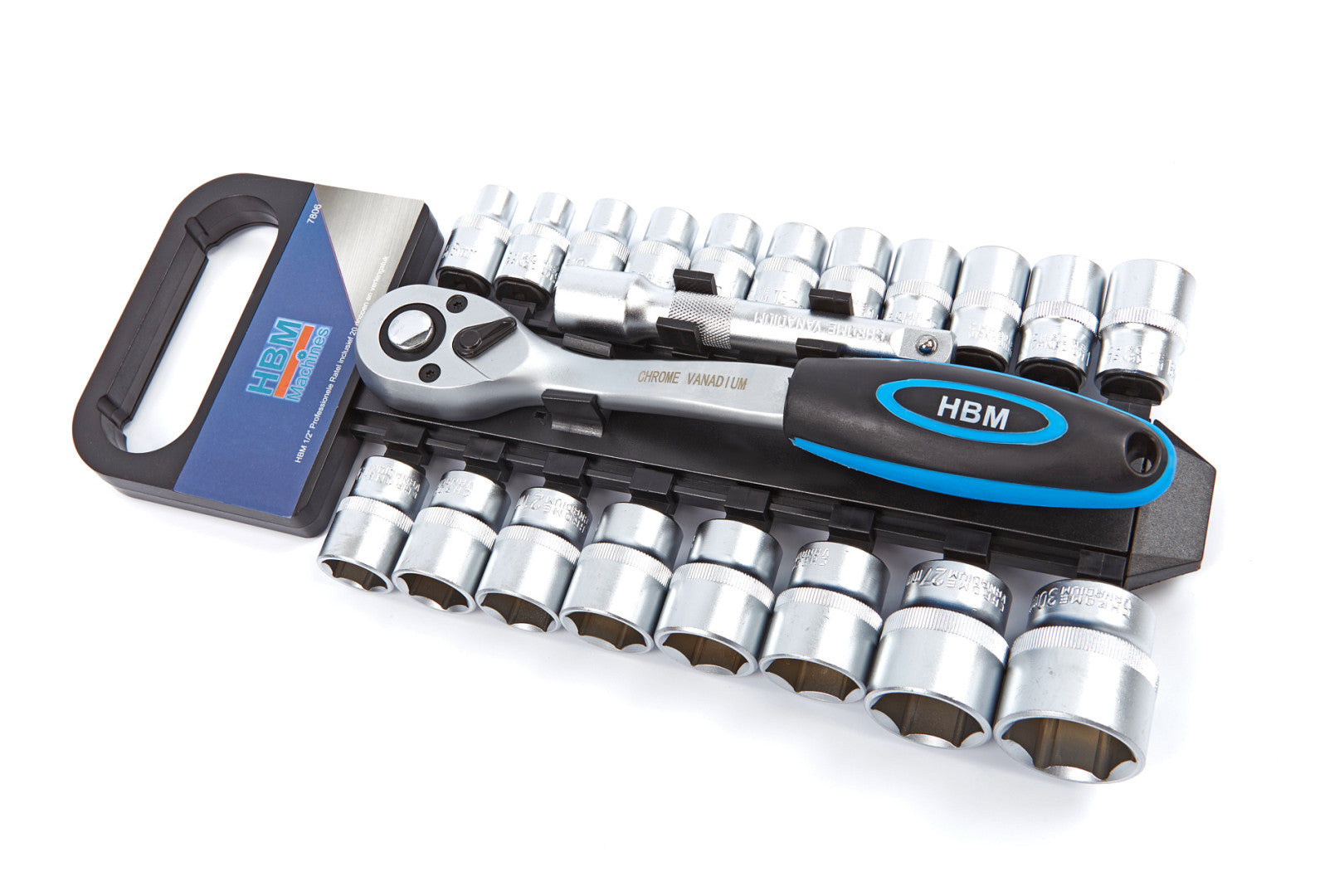Dugókulcs készlet 1/2" 20 db