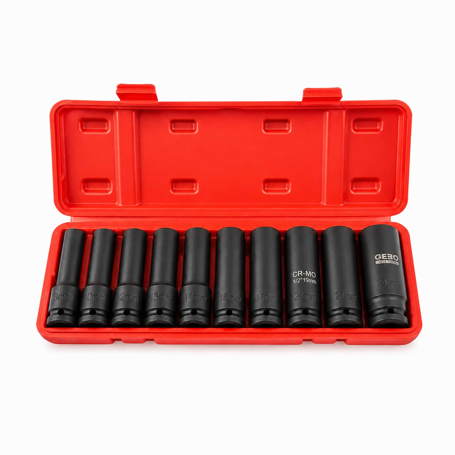 Dugókulcs készlet 1/2 hatszög 8-24 mm 10 db GEBO TOOLS