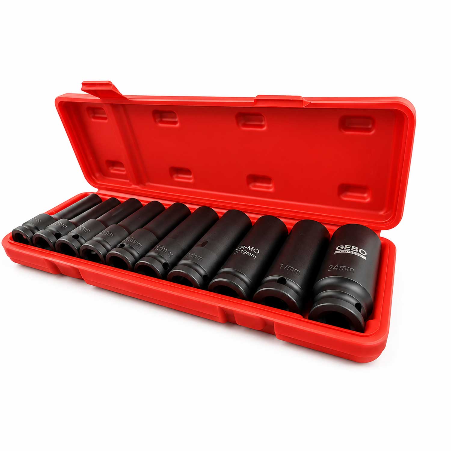 Dugókulcs készlet 1/2 hatszög 8-24 mm 10 db GEBO TOOLS