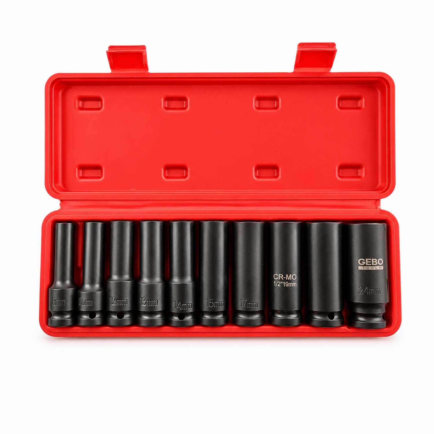Dugókulcs készlet 1/2 hatszög 8-24 mm 10 db GEBO TOOLS