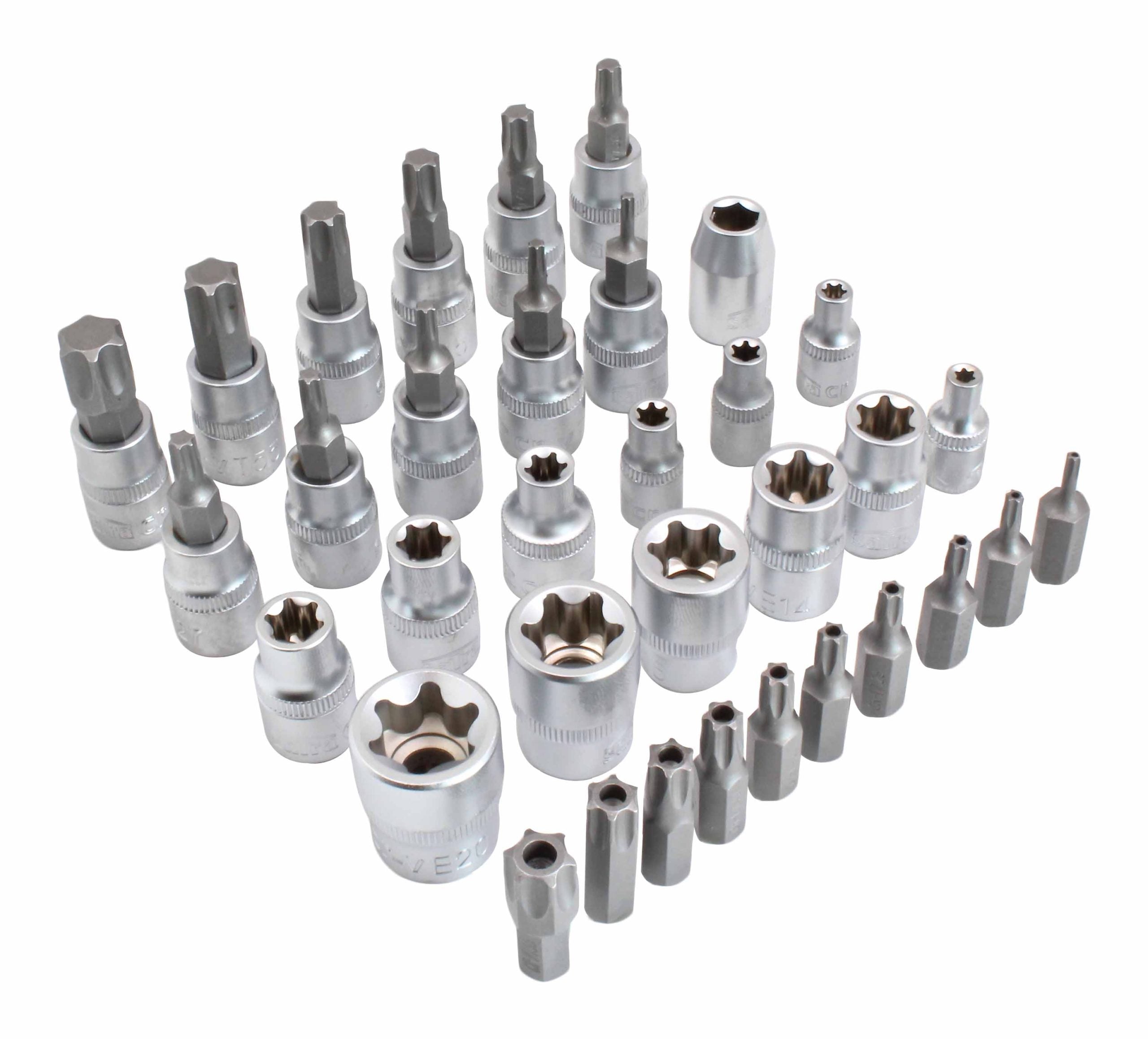 Dugókulcs készlet e-profil TORX 3/8" 34 db