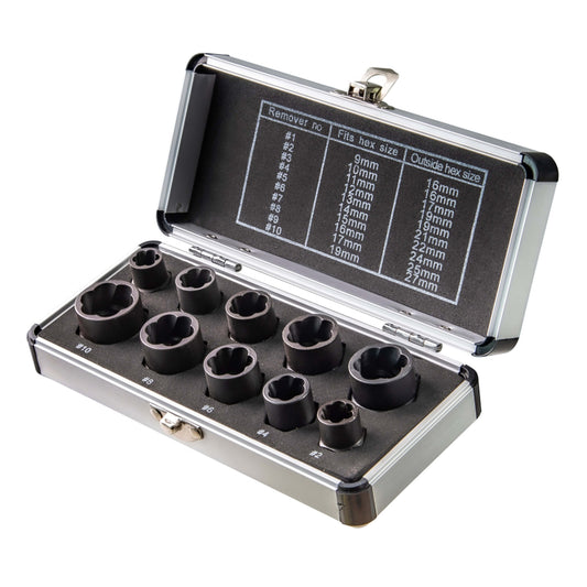 Dugókulcs készlet sérült csavarokhoz 3/8 9-19mm TOPMASTER 10 db