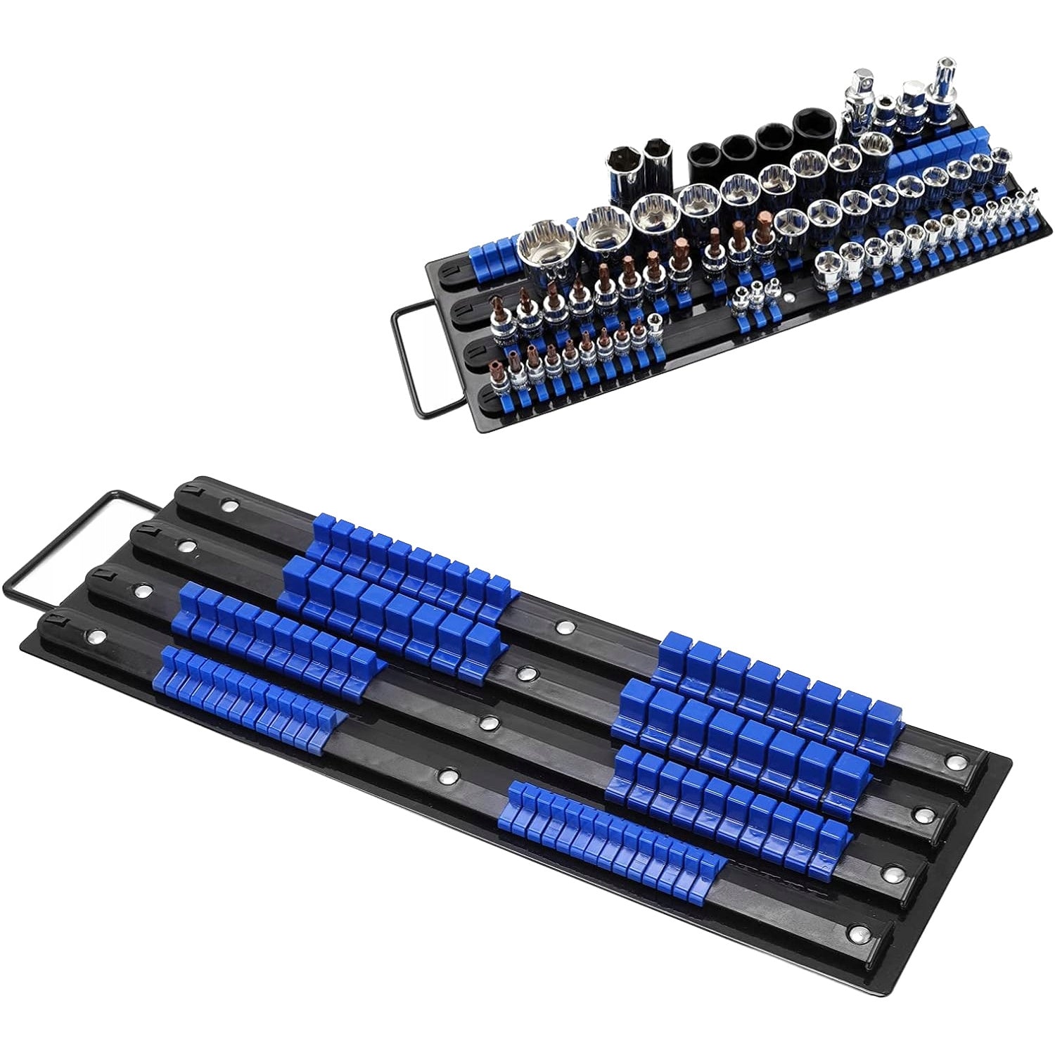 Dugókulcs tartó sín 1/4″ 3/8″ 1/2″ 80 foglalat RESSER
