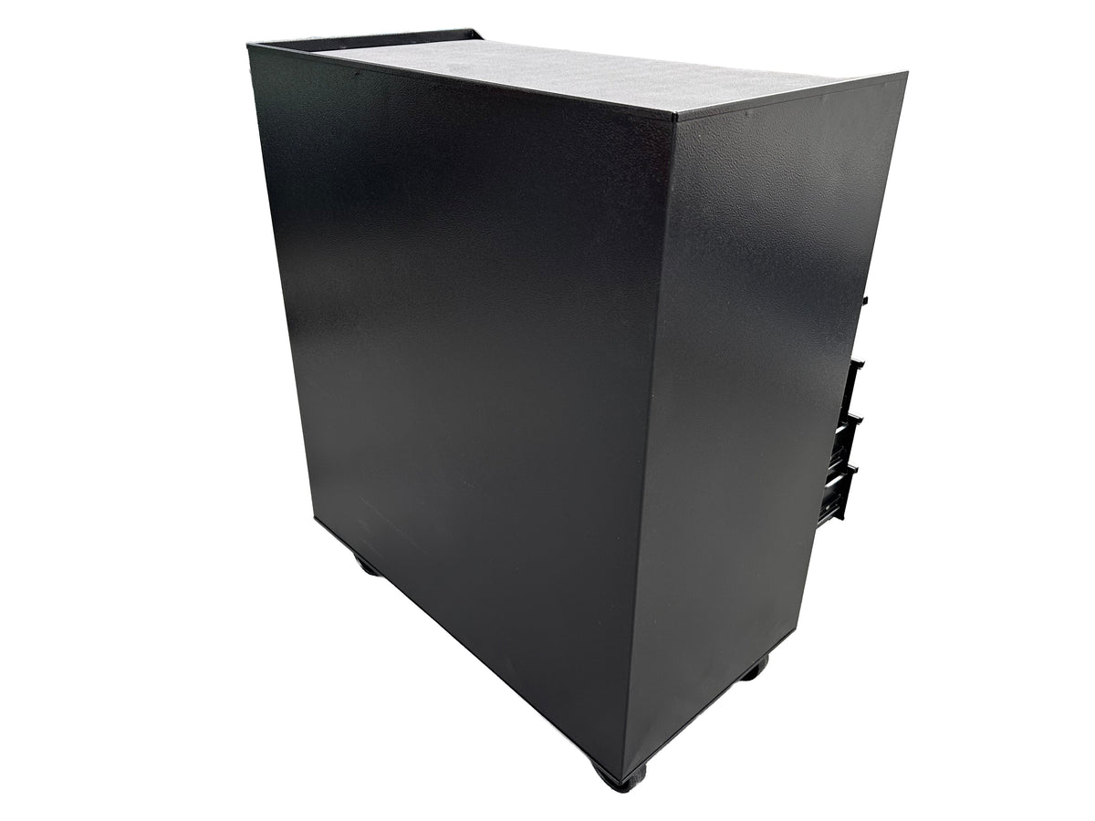 Üres fém szerszámos kocsi - szerszámos szekrény 7 fiókos, fekete, kerekekkel 78 x 62 x 33 cm GEBO TOOLS