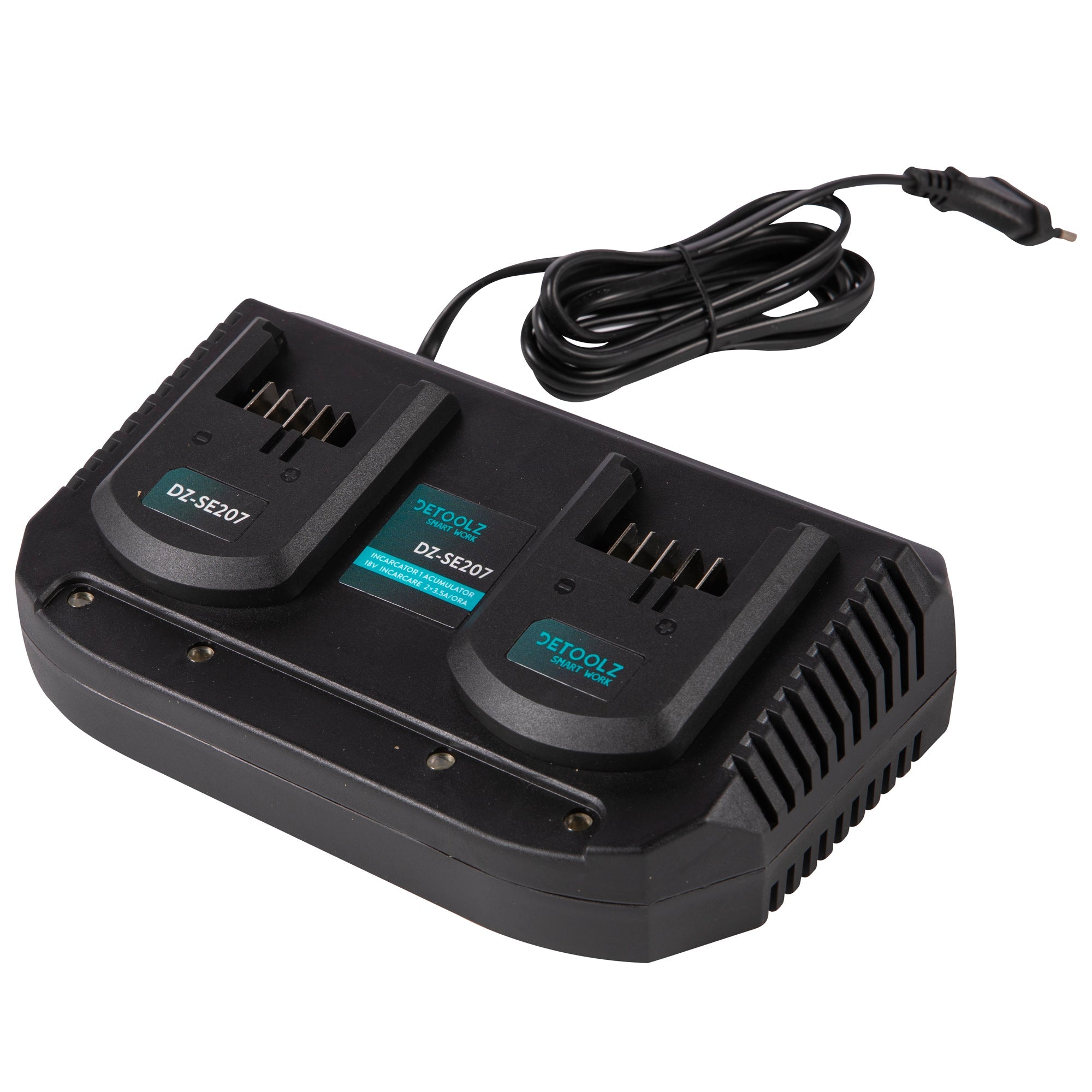 DUPLA AKKU TOLTŐ LI-ION 18V 3.5A DETOOLZ