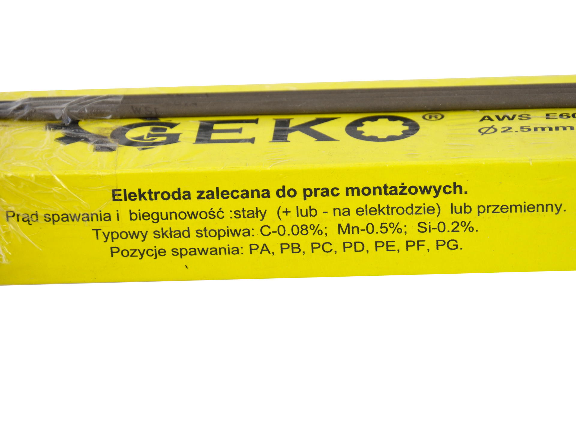 HEGESZTŐ ELEKTRÓDÁK AWS E6013 2,5 MM x 300 MM RUTIL-CELLULÓZ