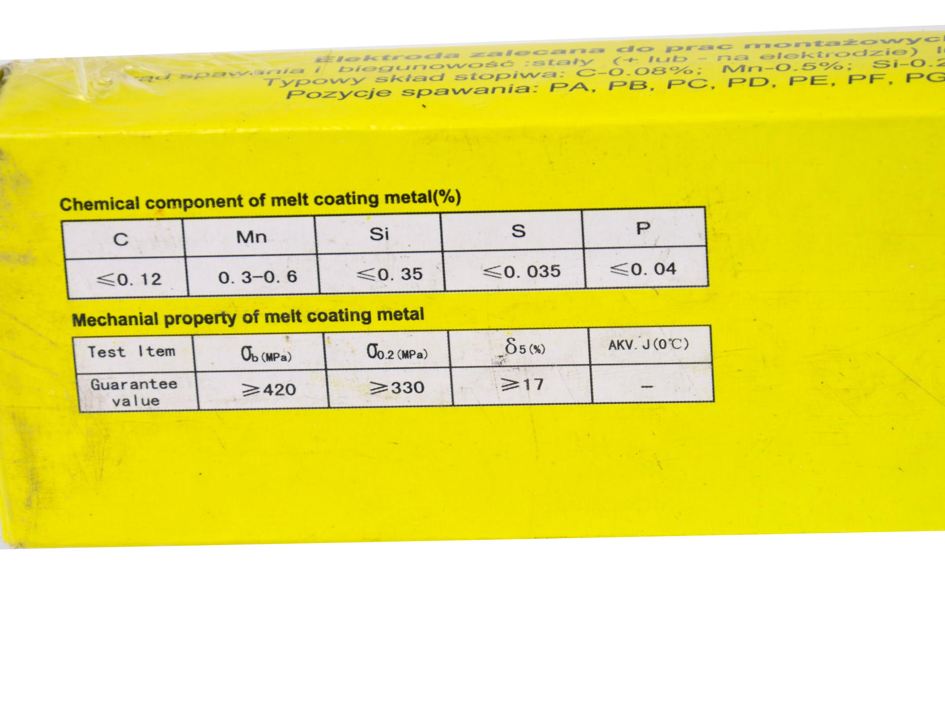 HEGESZTŐ ELEKTRÓDÁK AWS E6013 2,5 MM x 300 MM RUTIL-CELLULÓZ