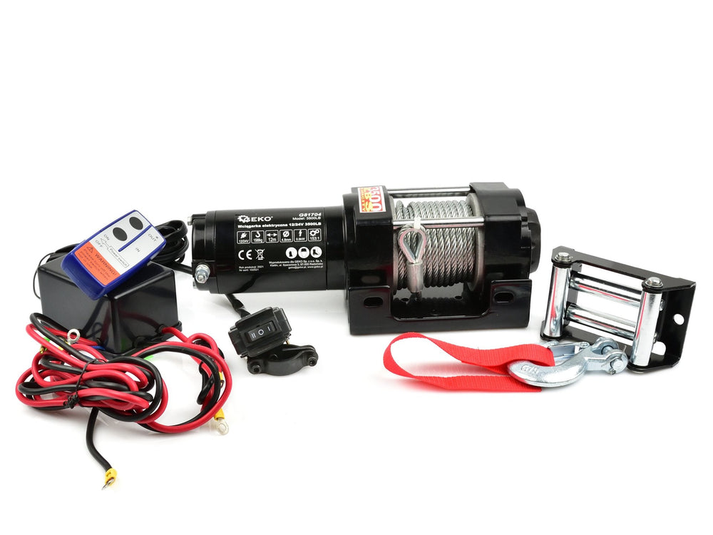 Elektromos csörlő 12V vezeték nélküli távirányítóval 3500lb 1588kg