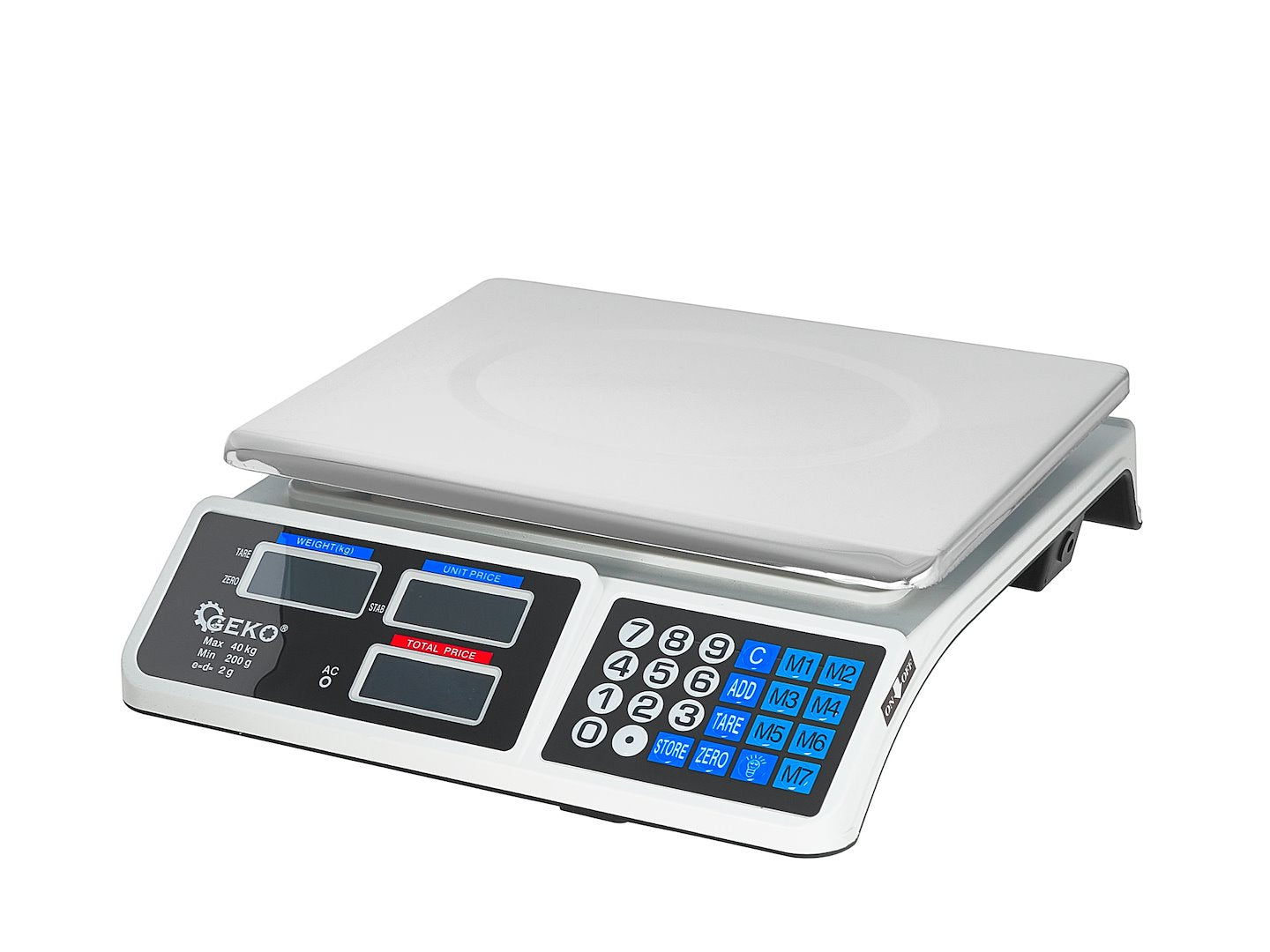 Elektronikus mérleg LCD kijelzővel 40 kg GEKO