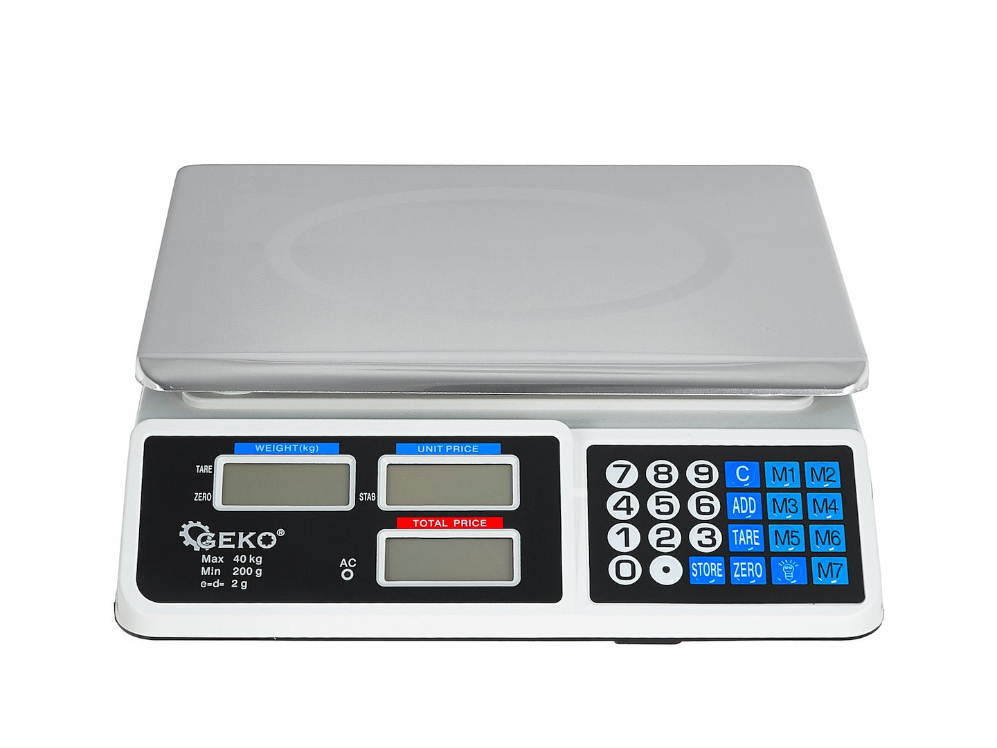 Elektronikus mérleg LCD kijelzővel 40 kg GEKO