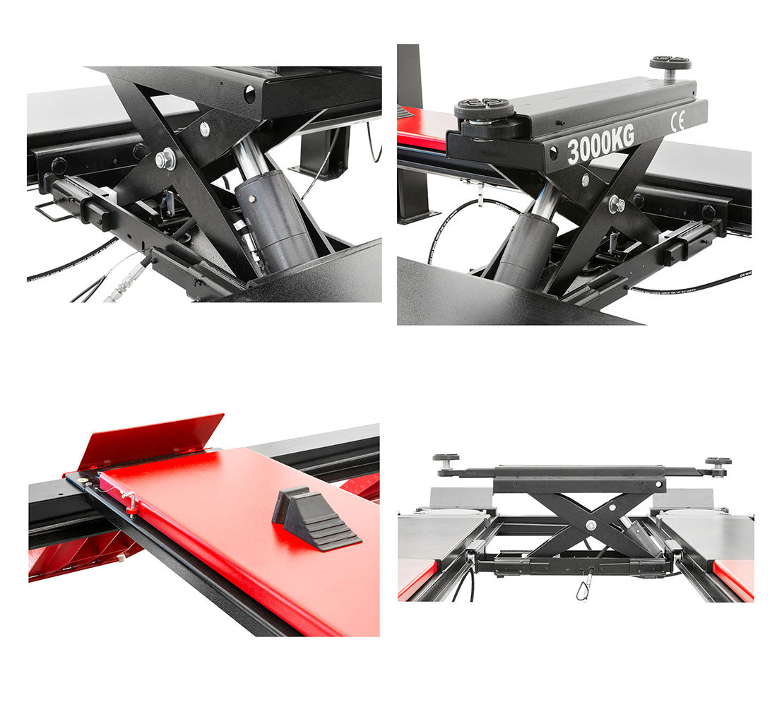 NÉGYOSZLOPOS EMELŐ 5,5T 380V BEÉPÍTETT CSATORNAEMELŐVEL