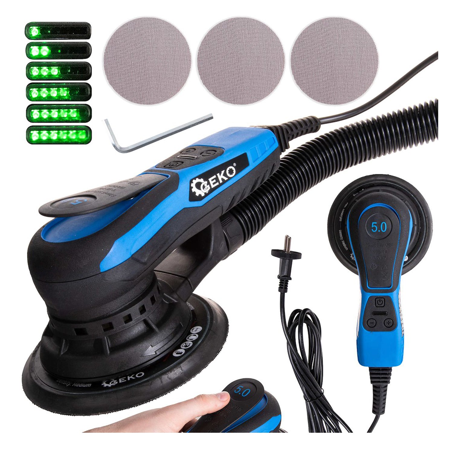 Excentrikus orbitális csiszoló 150mm 350W GEKO