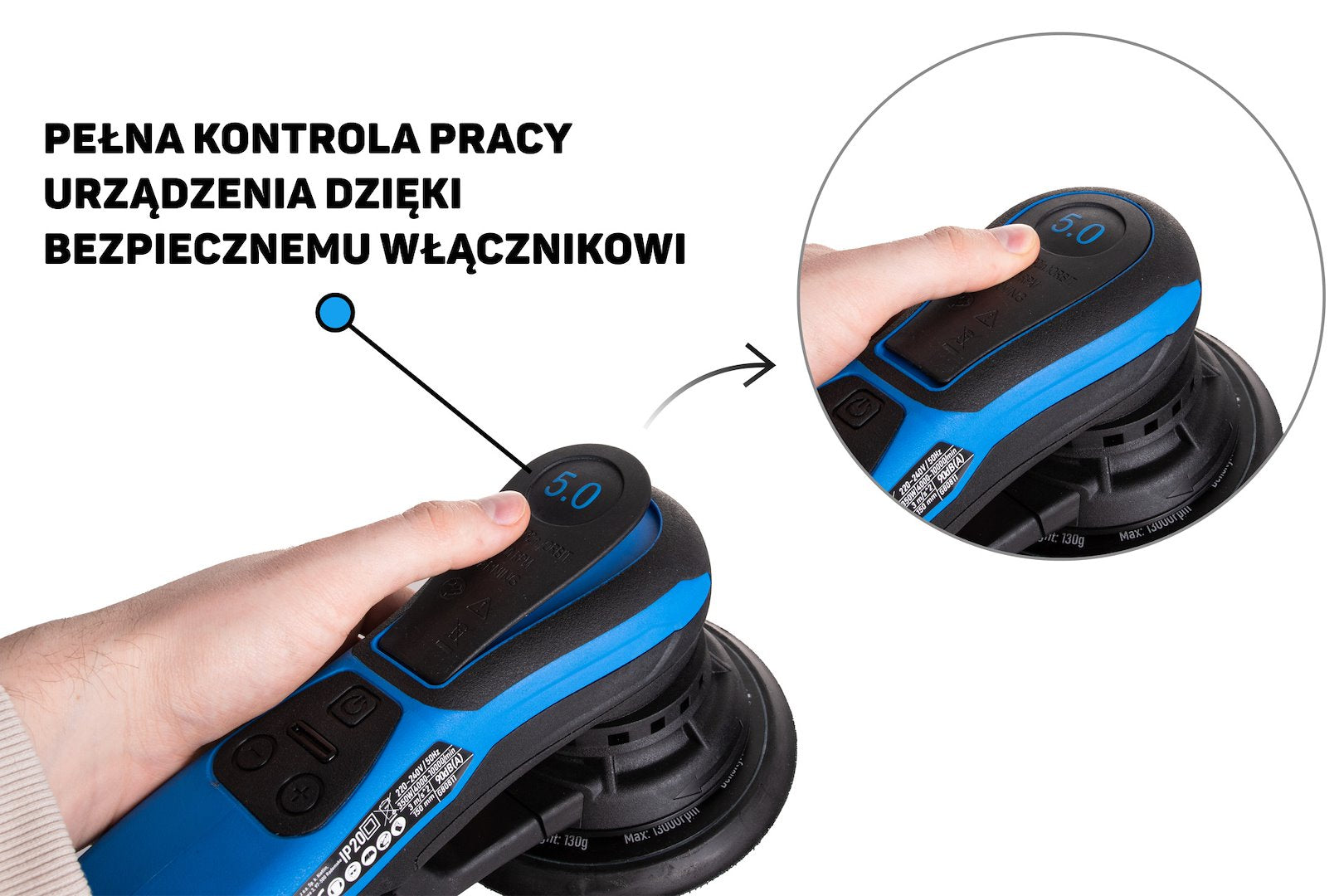 Excentrikus orbitális csiszoló 150mm 350W GEKO