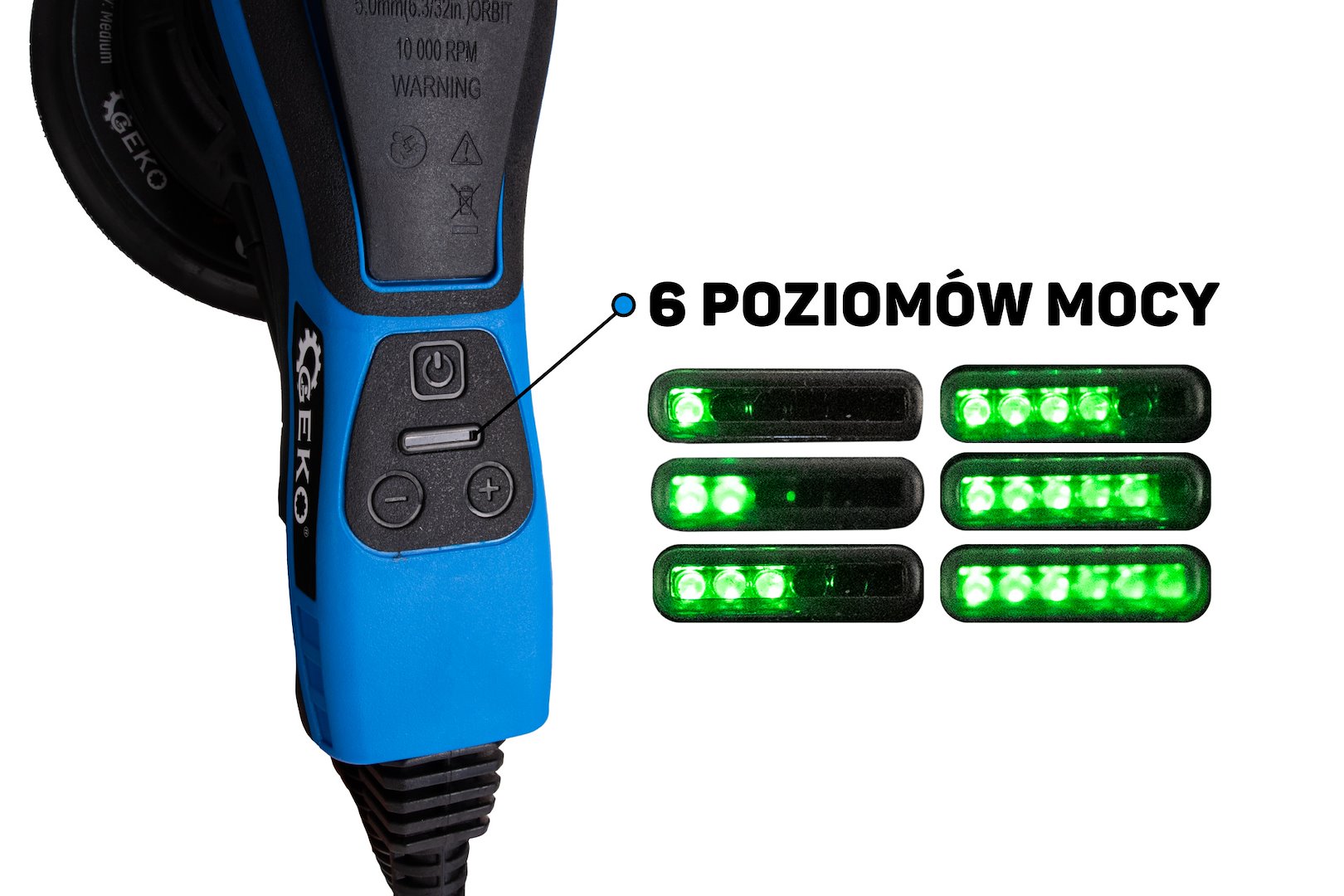 Excentrikus orbitális csiszoló 150mm 350W GEKO
