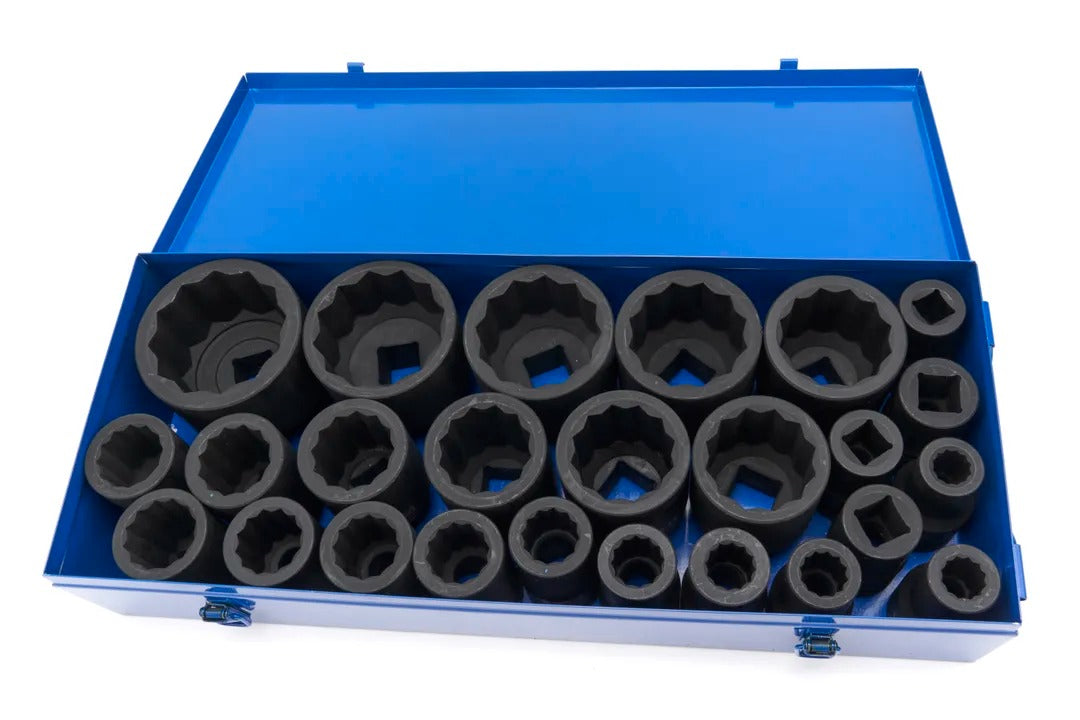 TIZENKÉTSZÖGŰ GÉPI DUGÓKULCS KÉSZLET, CSILLAG PROFIL, 17–75 MM HBM