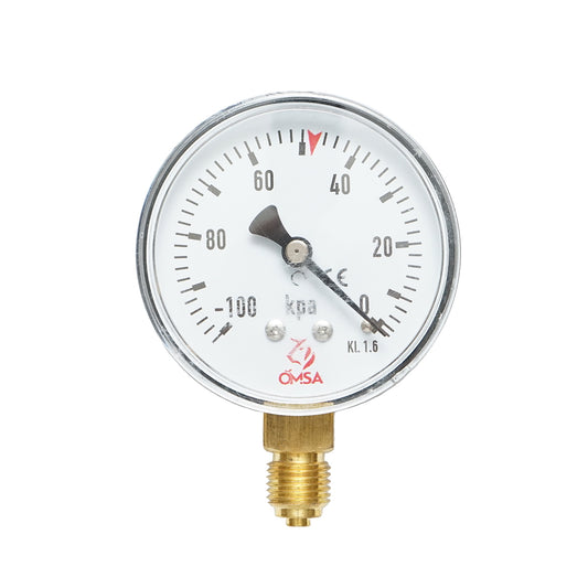 Fekete vákuummérő óra, 63 mm átmérő, tehénfejő géphez, Breckner Germany