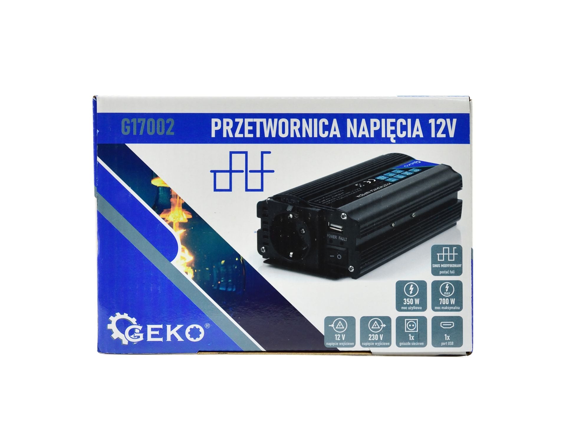 Feszültség átalakító - inverter 12 - 220 v 350/700 w