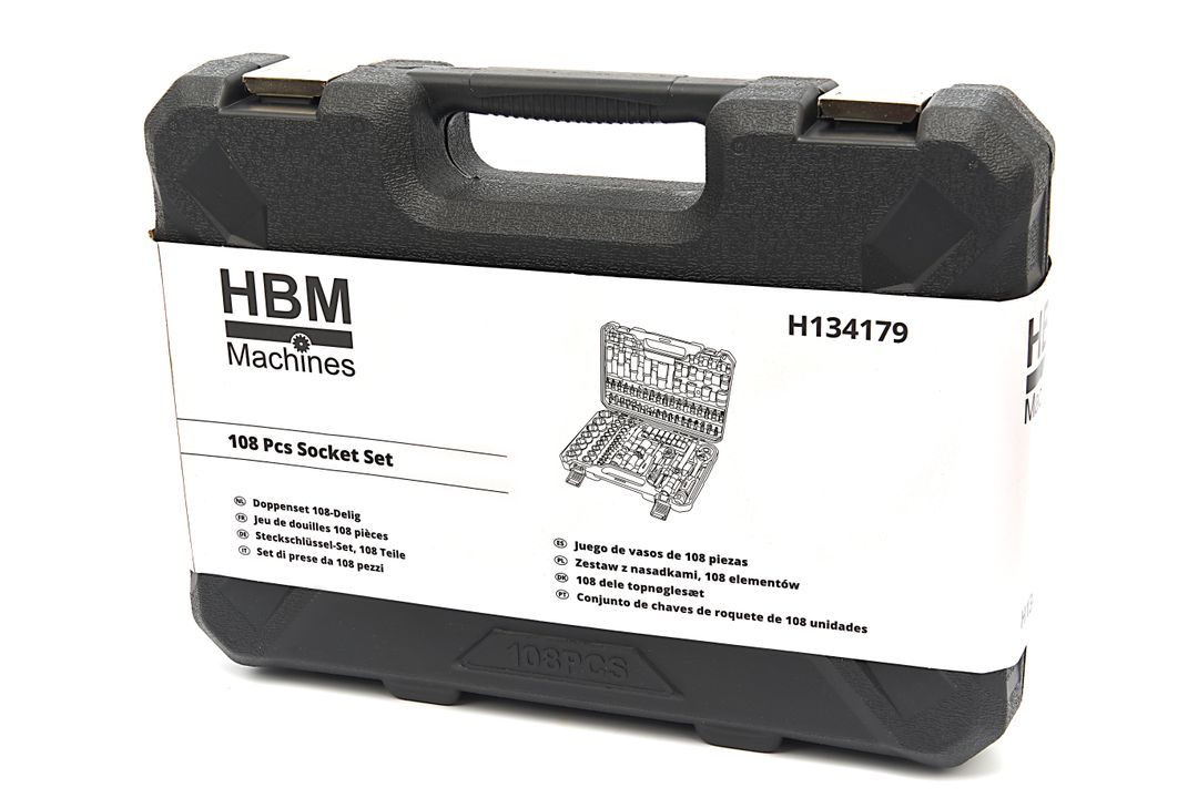SZERSZÁMOS KÉSZLET 1/4" 1/2" 108 DB HBM MACHINES