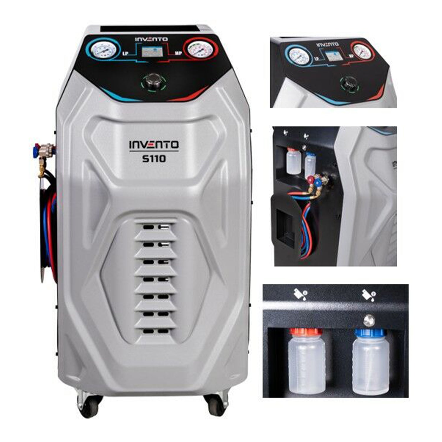 Fél automata R134A freon klímatöltő állomás INVENTO