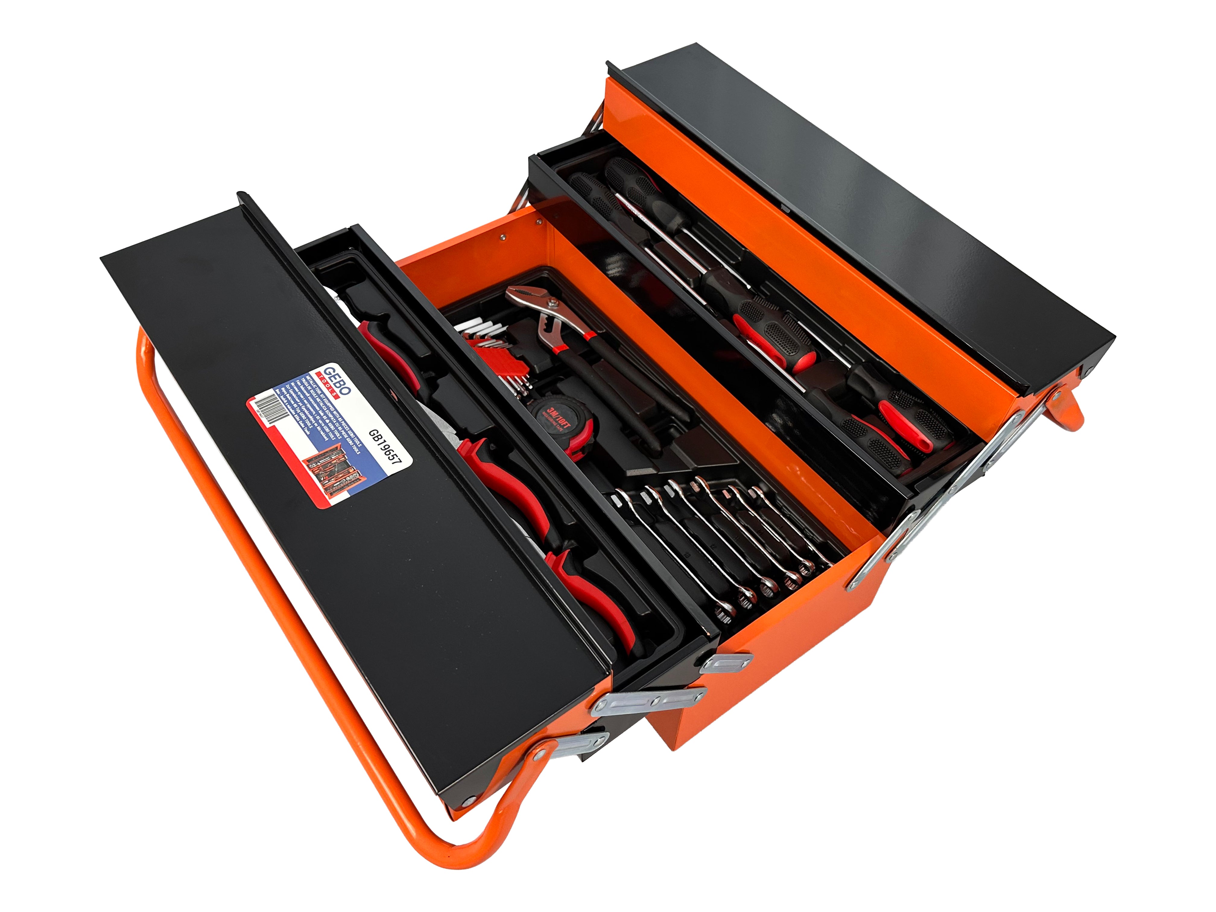 Fém felszerelt szerszámos láda 85 db GEBO TOOLS
