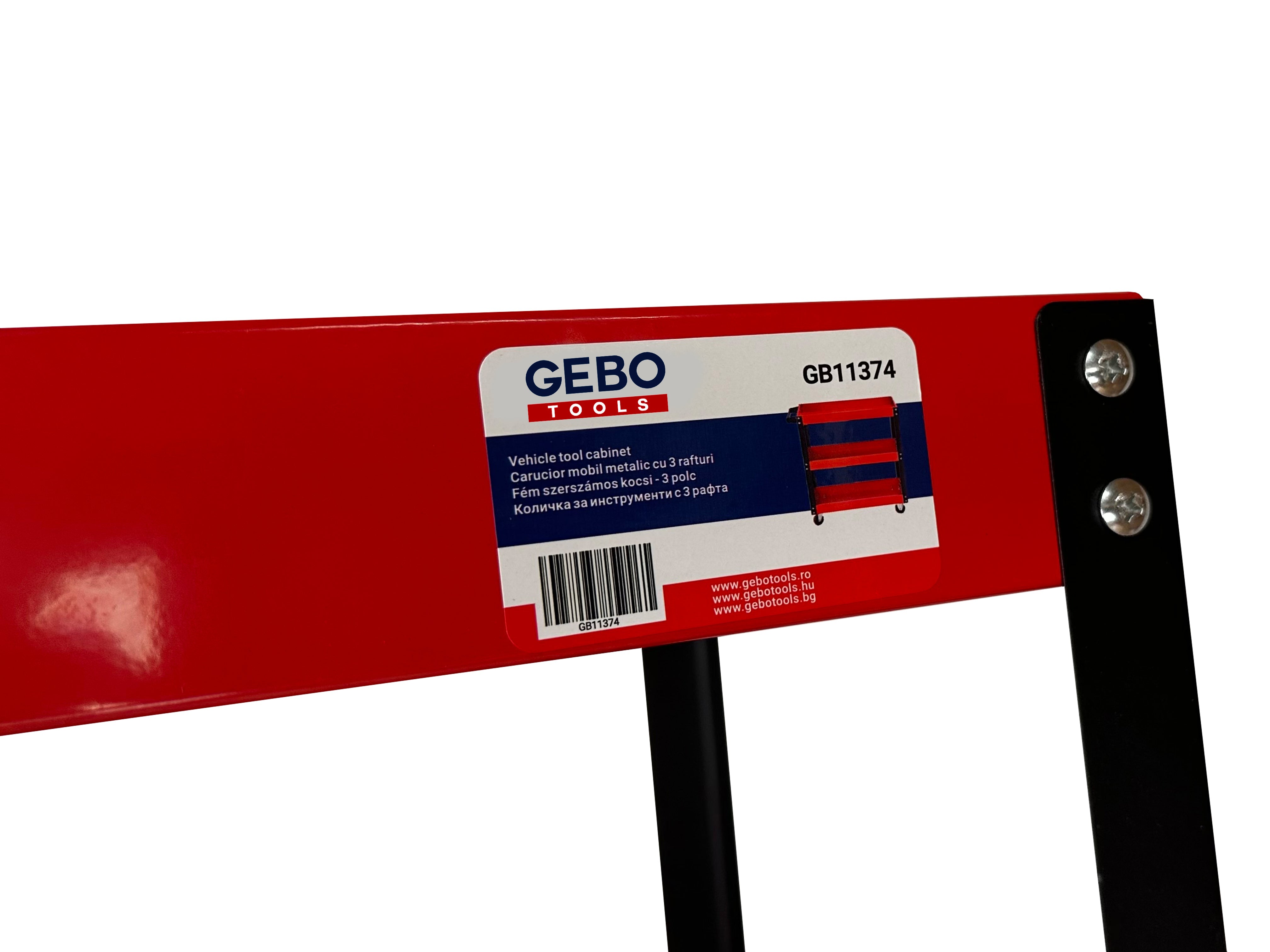 Fém szerszámos kocsi 3 polccal GEBO TOOLS