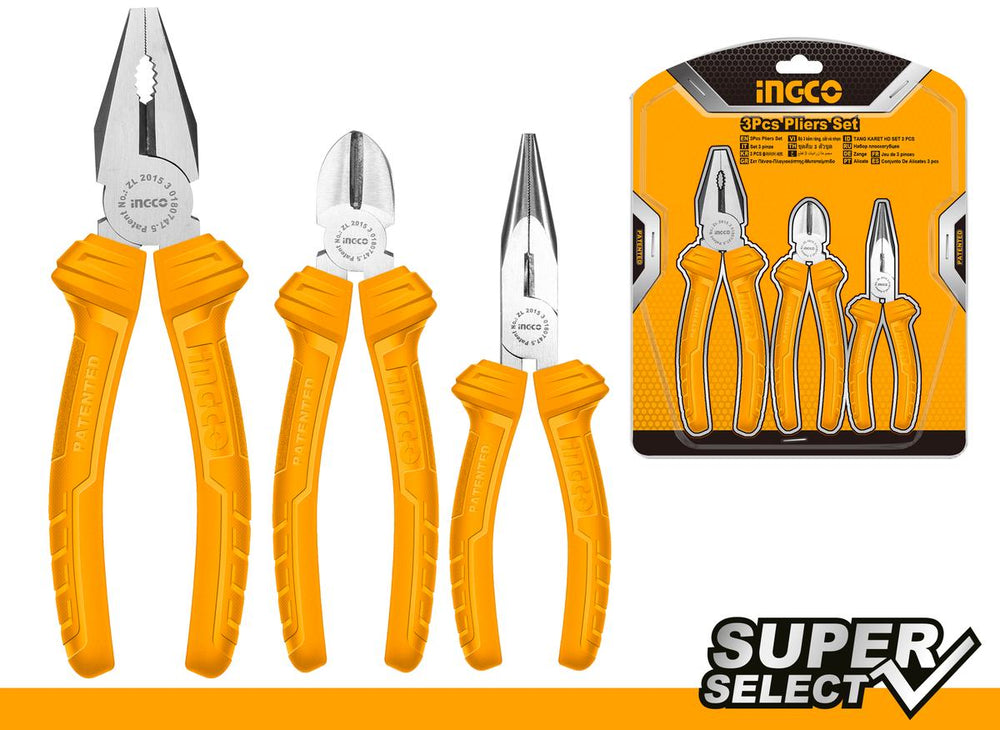 Fogó készlet 3 db INGCO super select