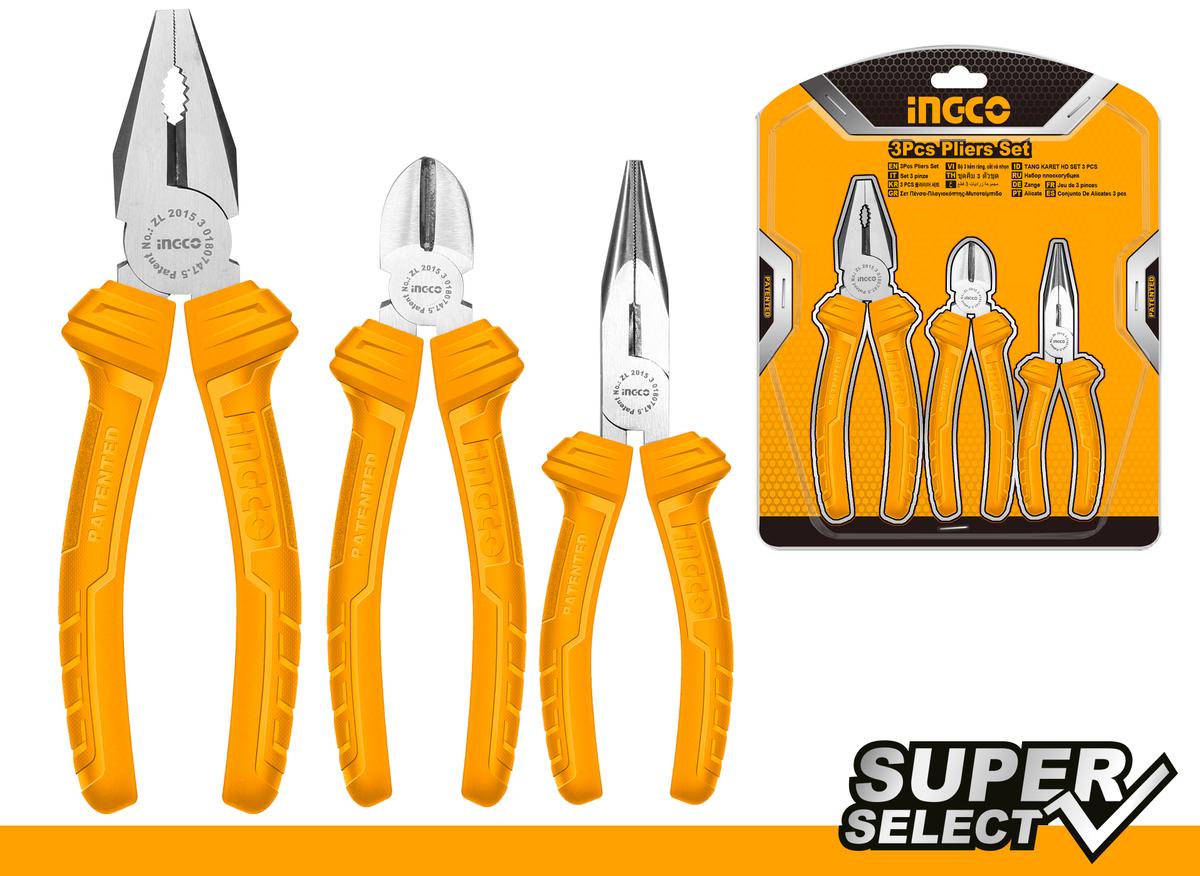 Fogó készlet 3 db INGCO super select
