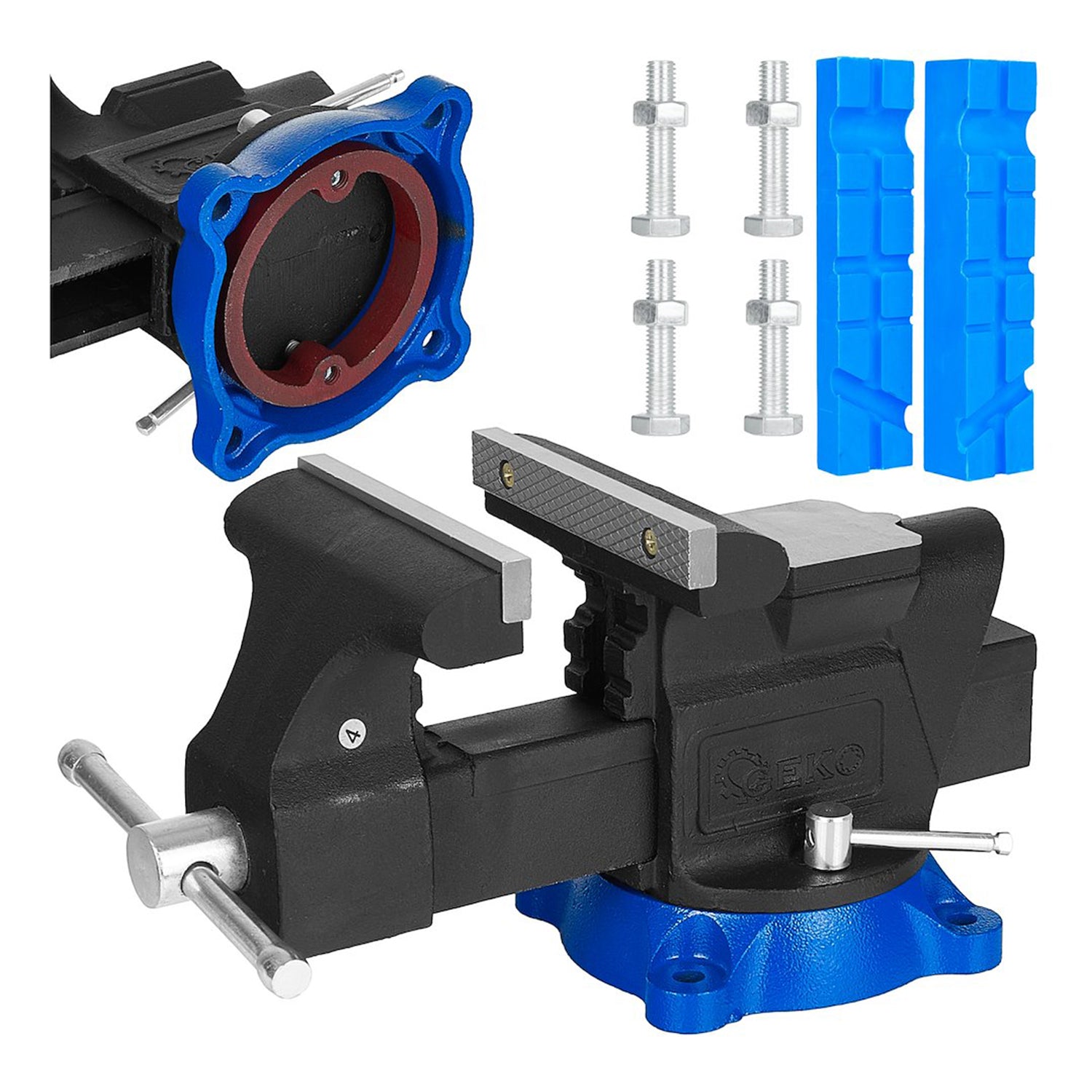 Forgatható asztali satu HEAVY DUTY 150 mm GEKO