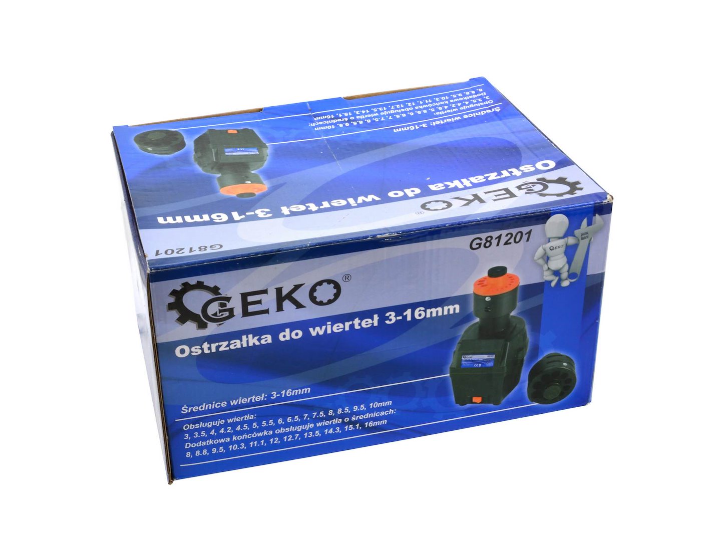 Fúrófej élező gép 3-16 mm 90 w GEKO