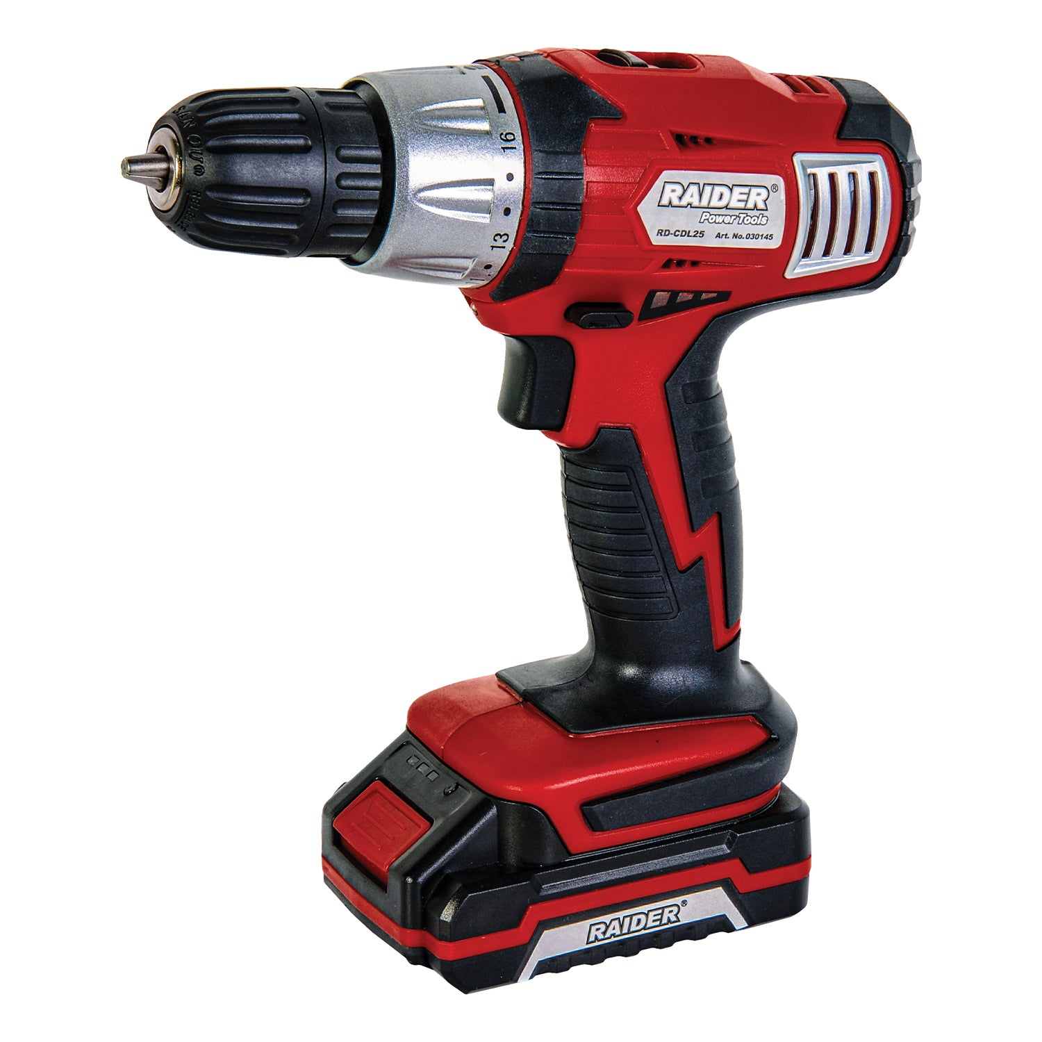 Fúrógép akkumulátorral li-ion 18V RAIDER