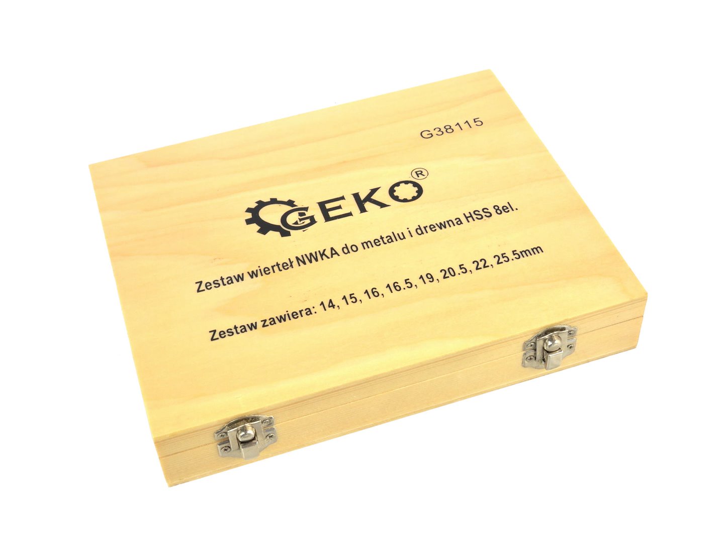 Fúrószár készlet HSS-co 5% kobalt 14–25,5 mm, 1/2", 8 db GEKO