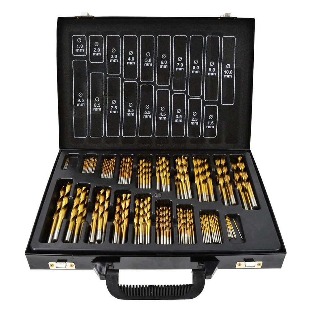 Fúrószár készlet HSS titán 1–10 mm 170 db KELTIN