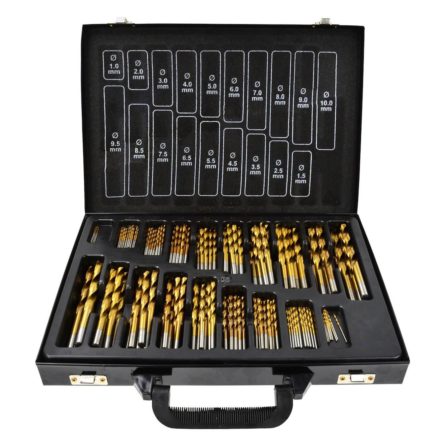 Fúrószár készlet HSS titán 1–10 mm 170 db KELTIN
