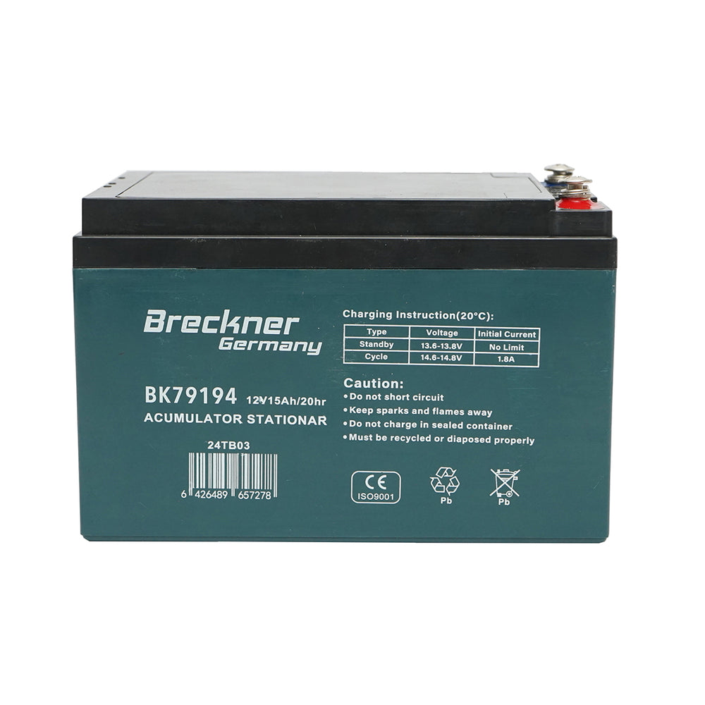 Gél akkumulátor napelemes rendszerhez 12V 15ah 20hr 152x100x100mm BRECKNER GERMANY