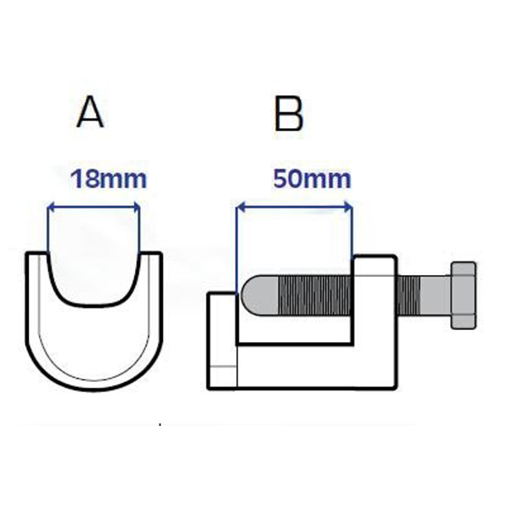 GömBFej kinyomó - gömbcsukló prés 18mm